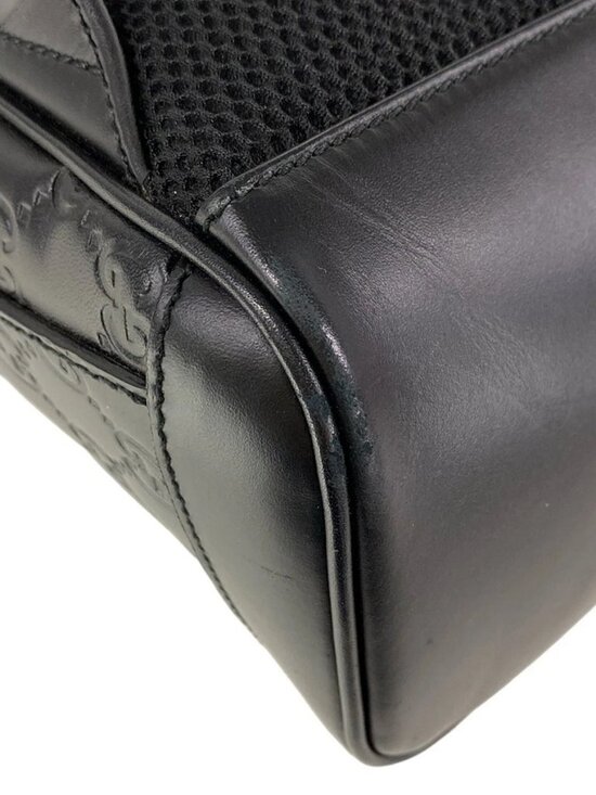 GUCCI Guccissima 450967 Black Leather Backpack main image 14
